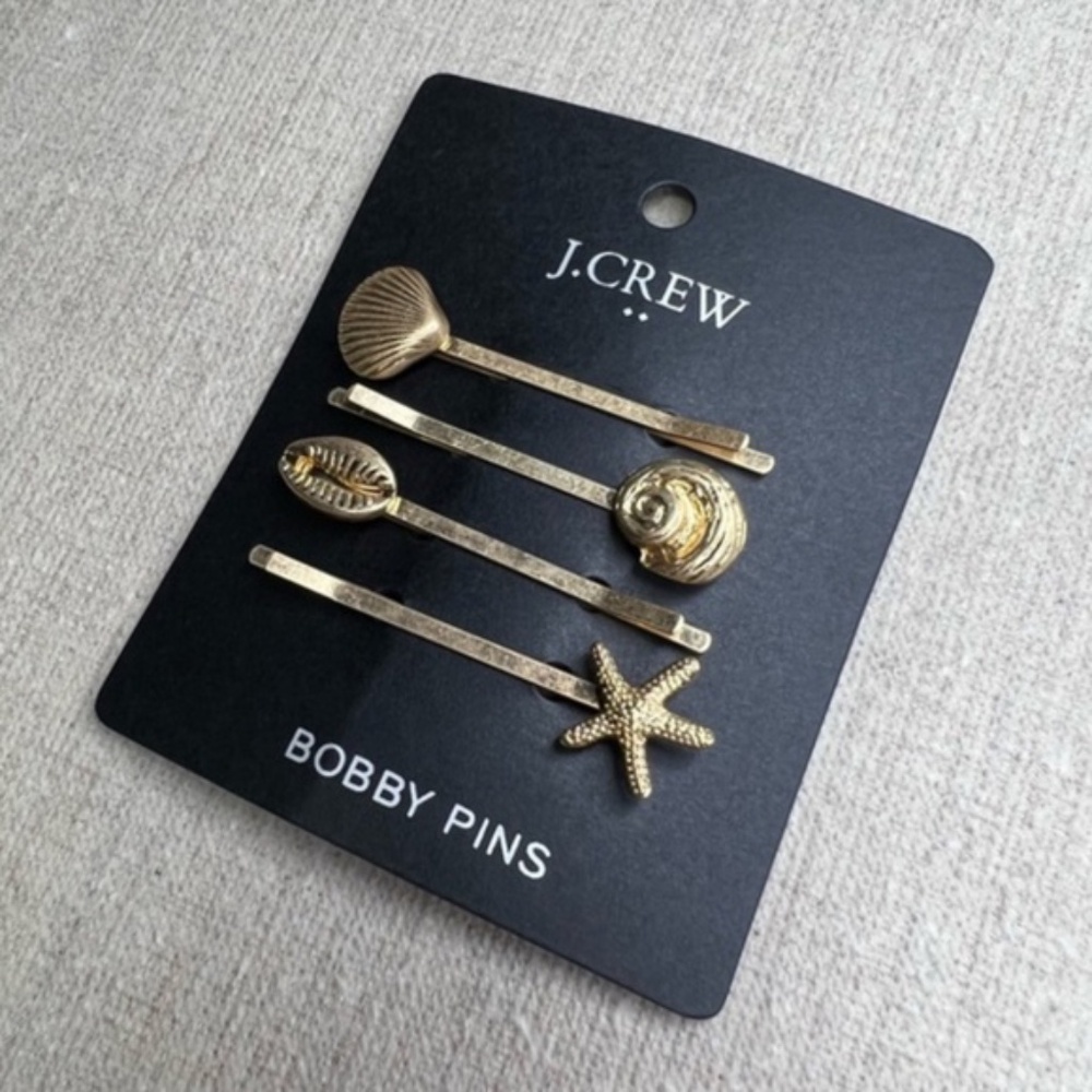 ❤️ J. CREW Seashell Bobby Pins Set of 4 - Picture 6 of 7
